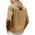 thumbnail image 6 of Handshe Men's Solid Color Hooded Sweatshirt, Loose Fit with Button and Drawstring Details, Casual Fashion for Daily Wear and Outdoor Leisure, 6 of 6