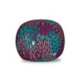 thumbnail image 1 of Feather Storage Toy Bag Chair, Hippie Plumage Illustration in Bohemian Urban Exotic Colorful Print, Stuffed Animal Organizer Washable Bag, Large Size, Magenta Petrol Blue Pink, by Ambesonne, 1 of 3