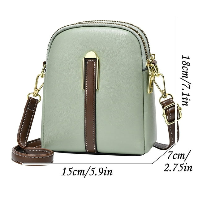 Cell Phone Crossbody Bag,Crossbody Bags Leather Lightweight Mini Crossbody Shoulder Phone Bag, Body Bag Embroidered Thread Shoulder Straddle Bag Mobile Phone Bag Clear Crossbody Bag