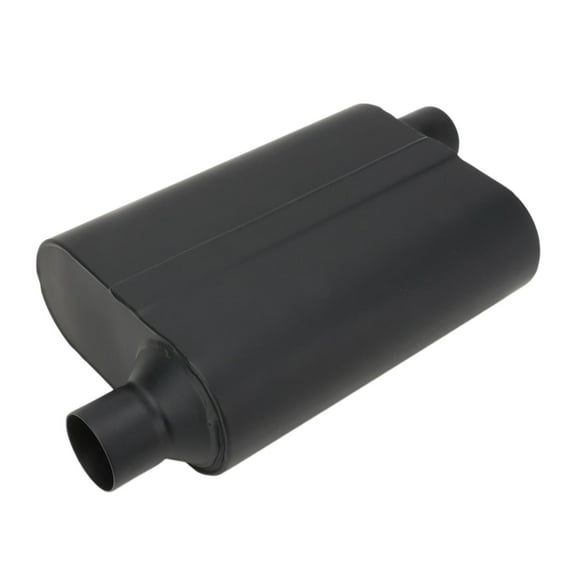 Welded Chamber Muffler, 2.25 Inch, Offset Inlet/Offset Outlet