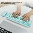thumbnail image 3 of wirelessS Keyboard and Mouse Combo, 2.4G wirelessS Cute Retro Keyboard and Mouse Combo, DPI Adjustment, Colorful Retro Full Size Keyboard and Mice, 3 of 7