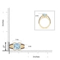 thumbnail image 4 of ANGARA Natural Cushion 1.95 ct Aquamarine Celtic Knot Cocktail Ring in 14K Yellow Gold for Women (Size-8mm) | March Birthstone, Birthday, Anniversary, Jewelry Gift for Women | Natural Aquamarine Ring, 4 of 8