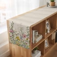 thumbnail image 6 of Table Runners 90 Inches Long Dress Scarves, Spring Botanical Farmhouse Coffee/Dining/Kitchen Table Runner for Living Room, Watercolor Floral Eucalyptus Leaves Beige 13x90 Inch, 6 of 9