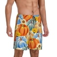 thumbnail image 2 of Kdxio Pumpkins Sunflowers Print Mens Sleep Shorts Bottoms Soft Comfy Pajama Wear Pants with Drawstring Pockets, 2 of 7