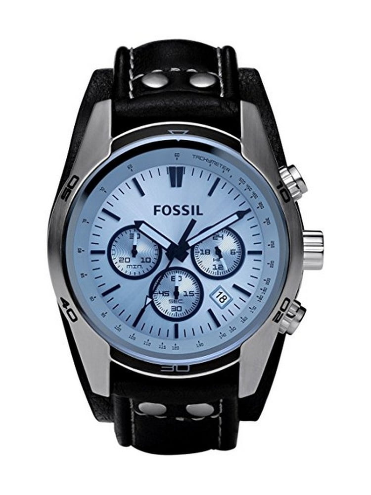 Fossil Men's CH2564 Blue Glass Silver 