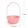 thumbnail image 2 of 10.5" Bamboo Basket, Pink, 2 of 4