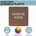 thumbnail image 2 of ADA CENTRAL SIGNS - 6" X6" Exercise Room Sign - ADA Compliant Tactile Graphics Grade 2 Braille Text Acrylic Wall Sign - Gym Physical Fitness Workout Recreation Weightlifting Health Club Room Signs, 2 of 7