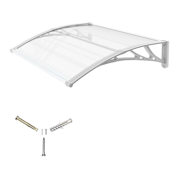 Awning for Door Entrance,40x48 inches Window Awnings for Doors Canopy Polycarbonate Cover Patio Door Awning UV Rain Snow Sunlight Protection Hollow Shee
