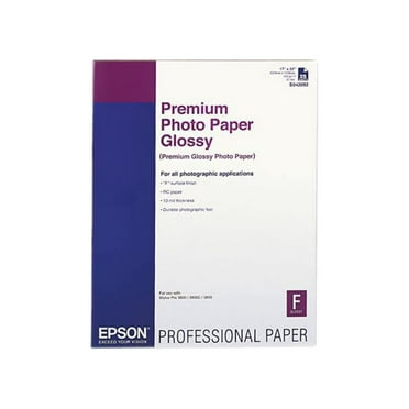 Epson America S042092 Premium Photo Paper, 68 lbs., High-Gloss, 17 x 22, 25 Sheets/Pack