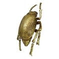 thumbnail image 5 of Modern Chic Gold Leaf Carpet Beetle Resin Wall Sculpture Or Table Decor, 5 of 10