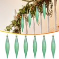 thumbnail image 2 of LGHDIWN 6 Pcs Christmas Finial Ornaments Shatterproof Plastic Finial Ball Drop Ornaments, Christmas Tree Hanging Decorations for Holiday, Vintage Drop Finial Pendant, 2 of 7