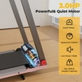 thumbnail image 3 of KEMIAO 3 HP Folding Treadmill, 300 lbs Capacity Exercise Treadmill with Smart App,0.6-7.5 MPH Walking and Jogging Machine for Home Use(Silver&Pink), 3 of 7