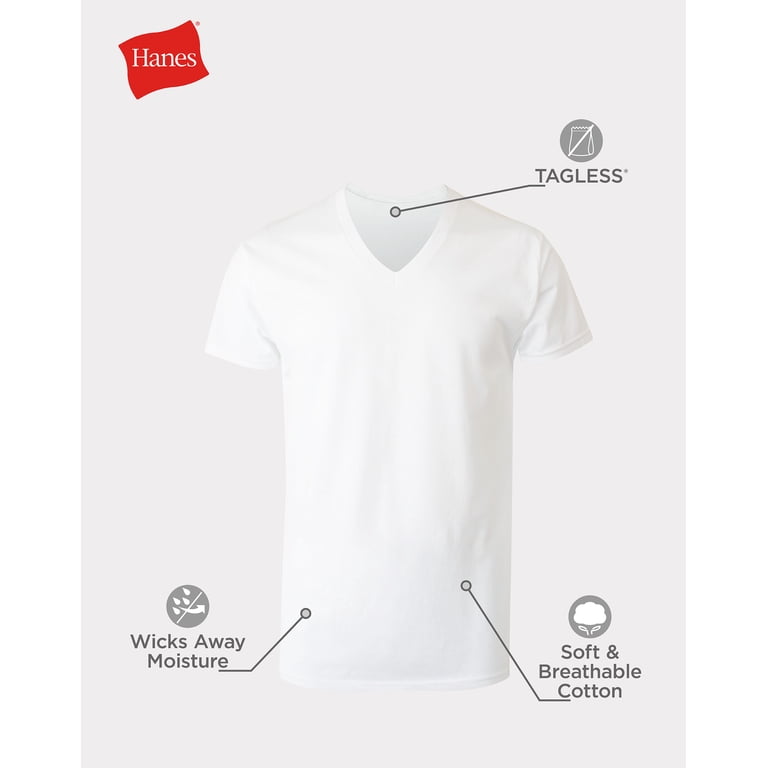 Hanes Tall Man Cotton V-Neck Undershirt 3-Pack photo 7