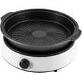 thumbnail image 5 of Electric Hot Pot - 4.2QT /4L Capacity, Split Non Stick Electric Skillet Pot for Cooking Burner with Shabu Shabu Pot and Grill Pan, White, 5 of 18