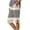 Khaki, variant on Utoimkio Women's Boho Striped Bermuda Shorts,Casual Print with Side Slit & Button Detail