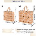 thumbnail image 2 of FORMRS Womens Corduroy Tote Bag Crossbody Shoulder Purse Handbag with Detachable Strap, Orange Ghost Plaid Pattern, 2 of 7