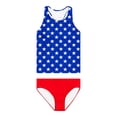 thumbnail image 4 of Shadoumai Girls Swimsuit Cute Ruffle Girls' Bikini Sets Adjustable Straps Tankini Sets Two Pieces Beach Skirt Cute Ruched Bathing Suit Contrast Trim Modest Swimwear with Cover Up, 4 of 4