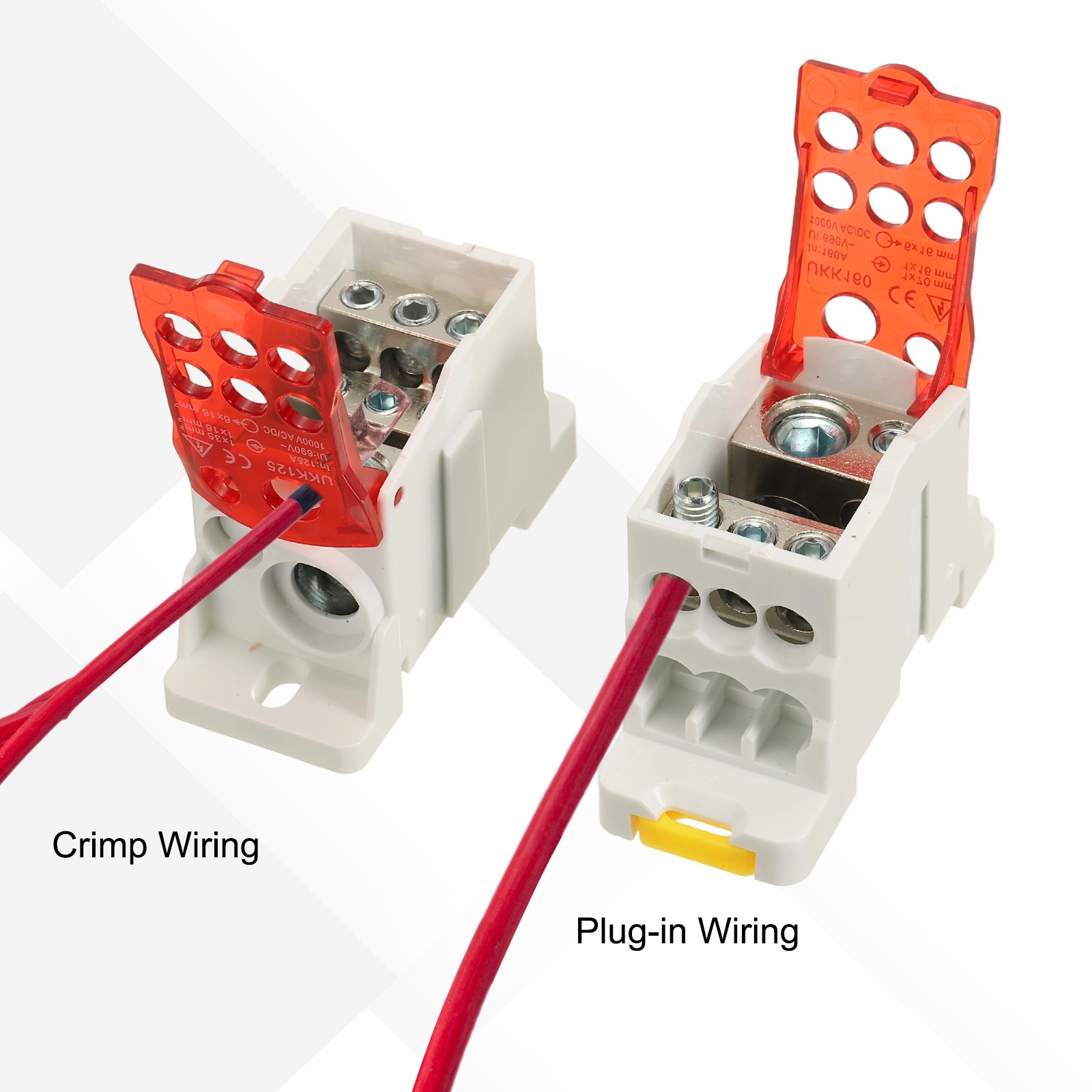 Uxcell 1 in 11 Out Rail Terminal Blocks, 690V 250A Connectors Power Distribution Block with Flame-Retardant Housing, Blue 1.91In Width