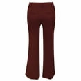 thumbnail image 4 of Red Business Casual Pants, Palazzo Pants For Women Dressy, Women's Straight Fitting Formal Pants With Pockets/high Waisted Casual Belt Loops Suitable For Business And Leisure Wear, 4 of 4