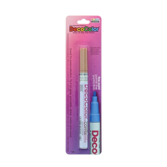 Uchida DecoColor Paint Marker, Fine, Copper, Carded Packaging