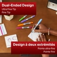 thumbnail image 2 of Marqueurs permanents Sharpie, pointe double, pointe fine et ultra-fine, noir, 2 unités, 2 of 8