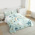 thumbnail image 4 of Manfei Kawaii Colorful Rainbow Queen Comforter Set,Boho bohemian Theme Bedding Sets,Cartoon Stars Bedding Comforter Set For Girls,Super Cozy Room Decor Reversible,3pcs, 4 of 9