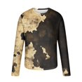 thumbnail image 5 of KeShDi Dress Shirts for Men Oversized Tshirts for Men Men's Camouflage Print Crewneck Casual Long-sleeved Black S, 5 of 5