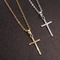 thumbnail image 2 of Fashionable Simple Cross Pendant Necklace - Elegant Clavicle Chain Necklace, 40+5cm Length, 2 of 6