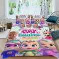 thumbnail image 2 of Cry Babies Themed Bed Sheet Set Three Piece Set 53x79 In ches Comfortable And Skin Friendly Unique Design Creating A Star Studded Night Home Decor Gifts For Family Friends fans, 2 of 5