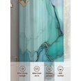 thumbnail image 5 of Teal Marble Sheer Curtains 96 Inch Length 2 Panels Set, Abstract Luxury Ink Painting Modern Voile Window Treatment Semi Sheer Long Curtains Drapes for Bedroom/Living Room/Kitchen 52"x96"x2, 5 of 7