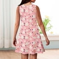 thumbnail image 5 of LTTVQM Girls Easter Dress Egg Bunny Print Funny Sleeveless Sundress Comfortable Crew Neck Midi Dress Fashion A-Line Dresses Pink 9-10 Years, 5 of 5