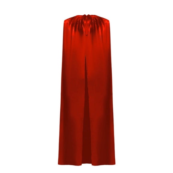 YTCAMLO Hoodless Womens Mens Satin Cloak Comfy Solid Color Full Length Cape for Christmas Halloween Dress-Up Party