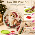 thumbnail image 4 of Christmas Pearl Diamond Art Hanging Kit, Acrylic Suncatcher for Window Hanging Decor, DIY Gem Painting Pendant, Diamond Art Supplies, Christmas Pearl Art Ornament, Christmas Crafts for Adults, 4 of 5