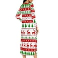thumbnail image 7 of Hvot&aat Zipper Front Robes for Women Christmas Print Long Sleeve Nightgown Holiday Loungewear, 7 of 7
