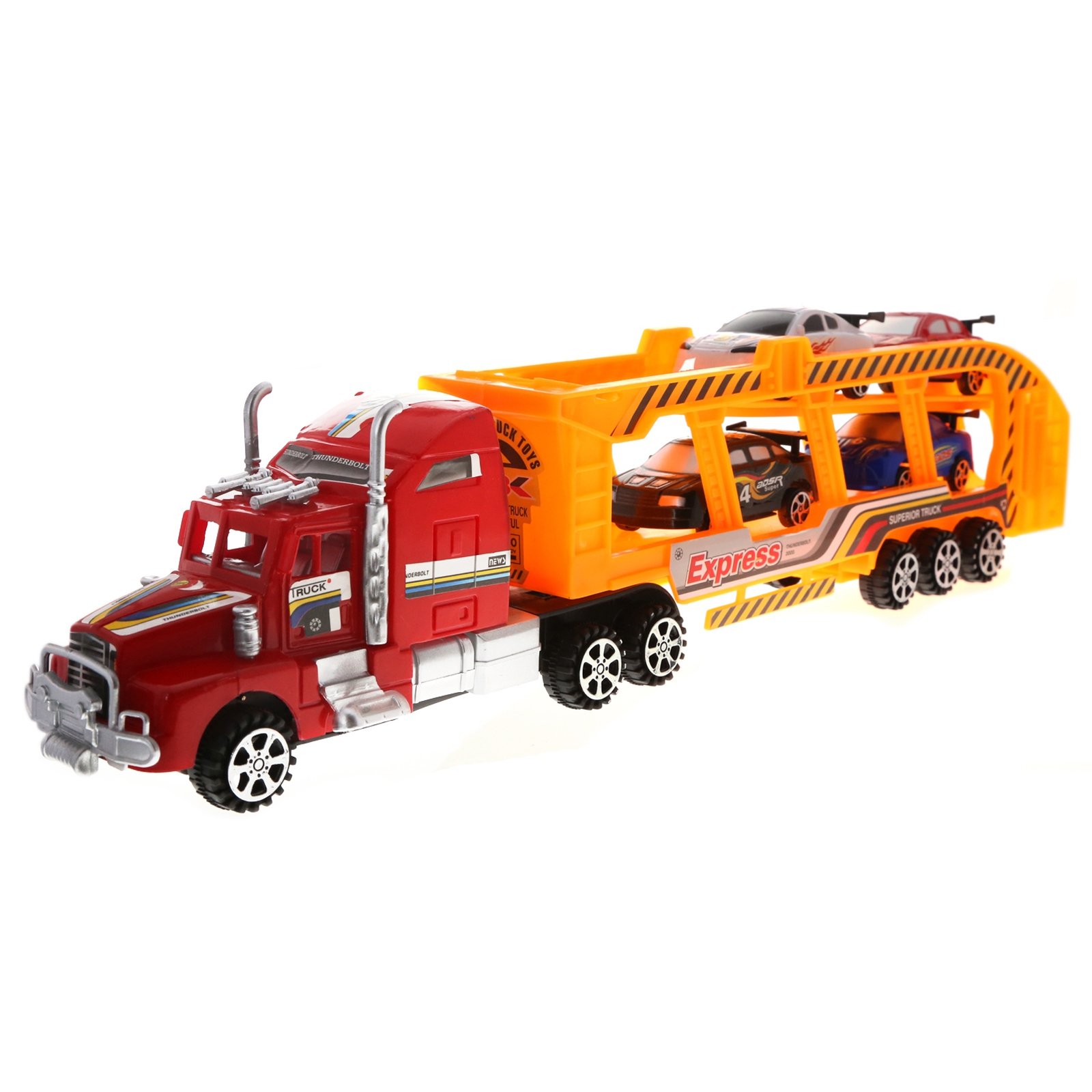 semi truck car carrier toy