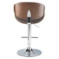 thumbnail image 4 of Simpli Home Adjustable Swivel Bar Stool In Distressed Brown Vegan Faux Leather, 4 of 11
