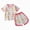 B108-Watermelon Red, variant on Ccpelsie Girls Clothes Outfits Cute Sweet Bowknot Print T-Shirt Bowknot Short Summer Clothing Set(Yellow,7-8 Years)