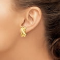 thumbnail image 3 of 14k Polished X Omega Back Post Earrings, 3 of 4
