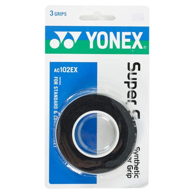 Overgrip Yonex Super Grap (negro) AC102, 3 envolturas