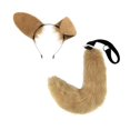 thumbnail image 4 of Conjunto de orejas y cola de animal para cosplay de niños y adultos, cola larga para actuaciones de carnaval, 4 of 8