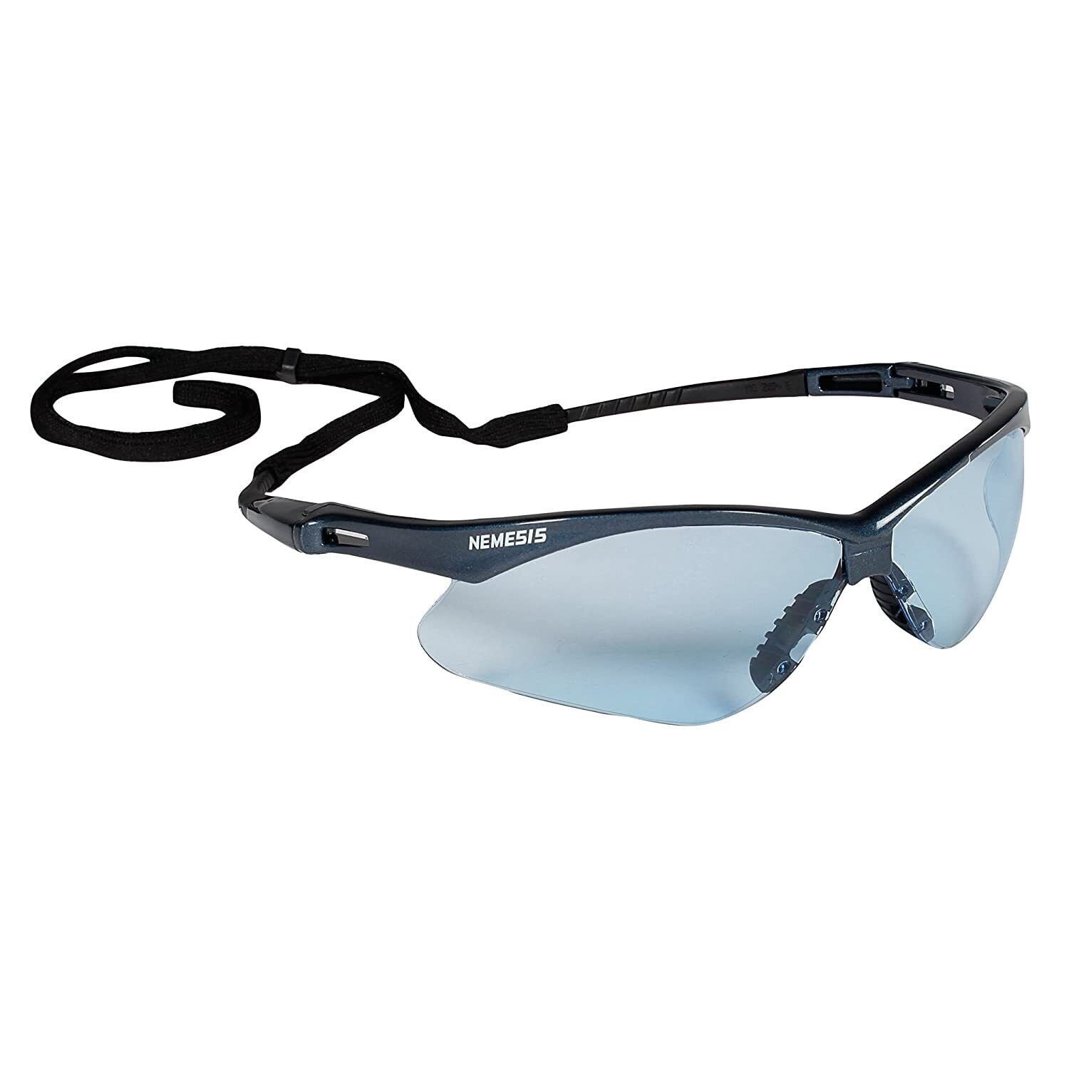 Jackson Safety 19639 NEMESIS BLUE FRAME SAFETY GLASSES LT. BLUE LENS