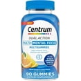 thumbnail image 2 of Centrum MultiGummies Multi+ Dual Action Mental Focus Adult Multivitamin with Caffeine from Green Tea, Supports Mental Focus, Attention and Alertness, Lemon/Orange Flavors - 90 Count (2pack), 2 of 6