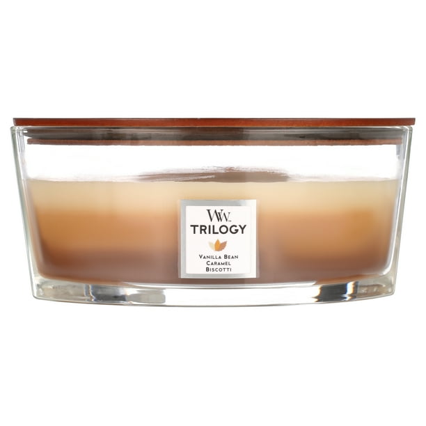 WoodWick Trilogy Ellipse Candle, Café Sweets