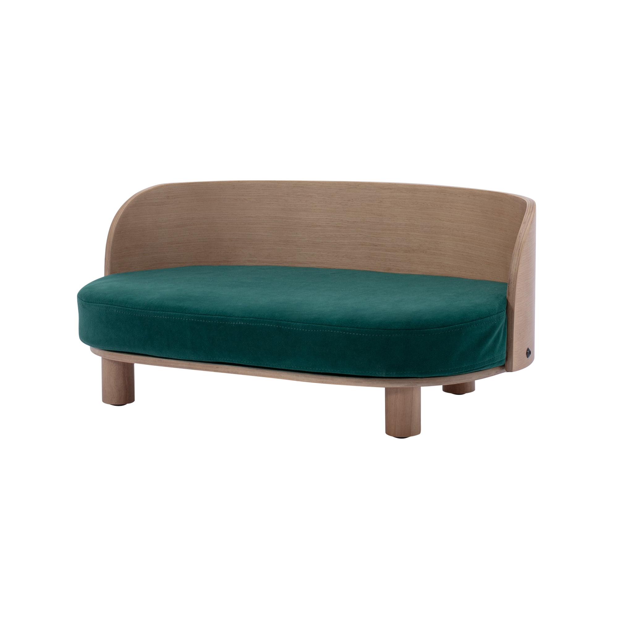 Pefilos 26" Modern Pet Sofa Dog Bed with Removable Mattress Cover and Solid Wood legs and Back, Green Pefilos 26" Modern Pet Sofa Dog Bed with Removable Mattress Cover and Solid Wood legs and Back, Green