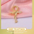 thumbnail image 4 of Shisuyan Brooch Pin Golden Copper Zircon 1Pcs 1.3x0.9in, 4 of 8