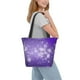 thumbnail image 2 of Easygdp Snowfall Sky White Purple Bolso de Hombro para Mujer, Bolso Bandolera y Cartera de Mano Elegante para Uso Diario, 2 of 6