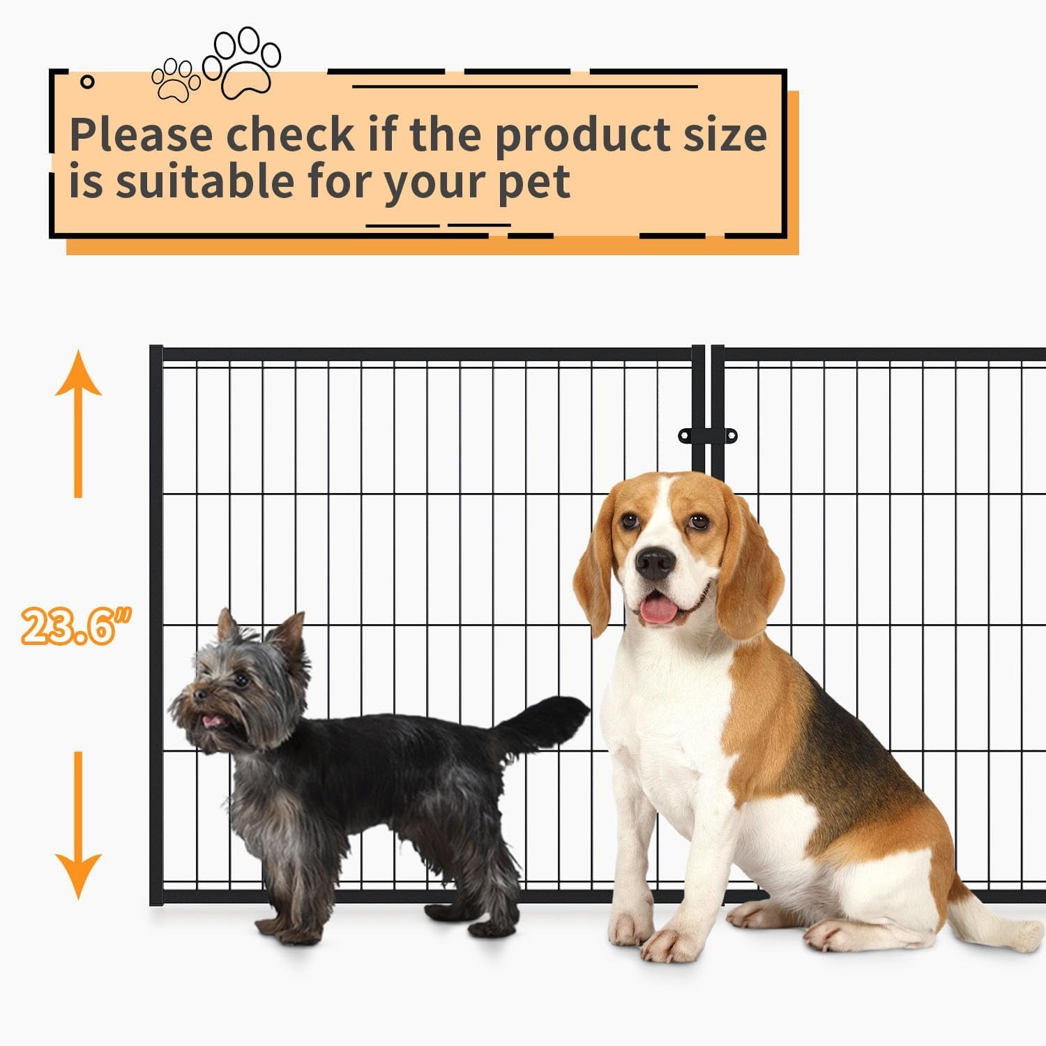 Acekid Heavy Duty Dog Crate 48 Inch&nbsp;- Indestructible Escape-Proof Metal Dog Kennel, Furniture Style Pet Cage for Large/Medium/Small Dogs, Three-Sided Design, Indoor & Outdoor Use