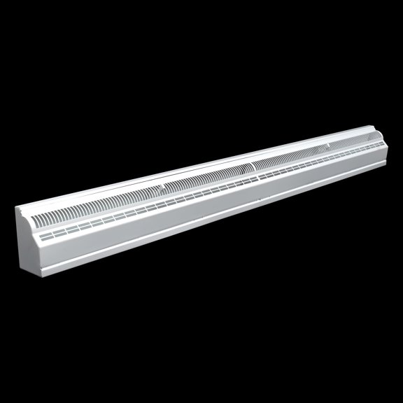 Fits 48-Inch [External Length] Baseboard Space | Baseboard Air Register Grille | Vent Cover Grill | Adjustable Lever for Air Flow Control | Removable Faceplate | White