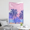 thumbnail image 5 of ZNDUO Cartoon Beach Tree Pink Pattern Tapestry, Wall Tapestries for Bedroom, 60 x 40 inch, 5 of 8