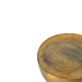 thumbnail image 3 of Cresta Modern Sculpt Aluminum Pedestal Side Table - Antique Brass Gold Accent Table for Living Room & Bedroom, 3 of 5